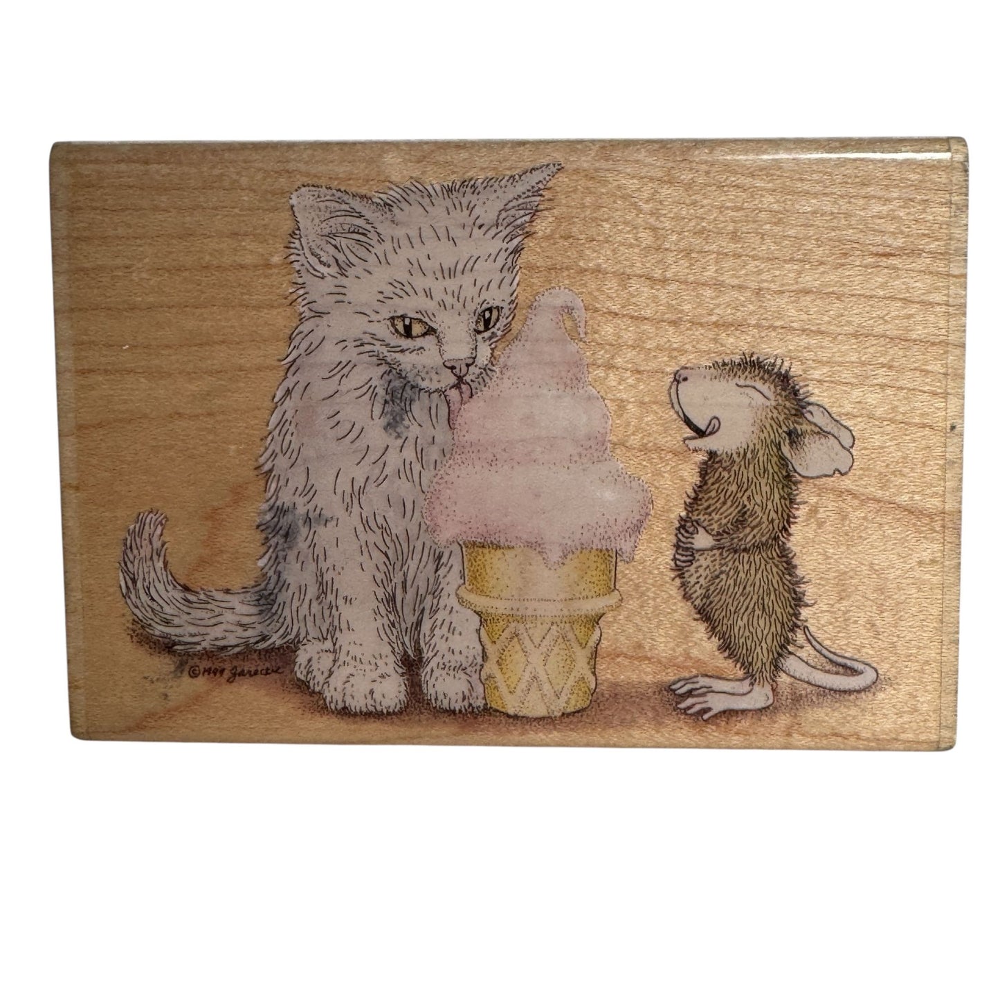 House Mouse Rubber Stamp Mice Cream Cone Mouse Cat Ice Cream Food Stampabilities