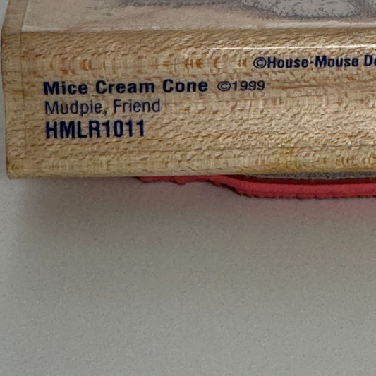 House Mouse Rubber Stamp Mice Cream Cone Mouse Cat Ice Cream Food Stampabilities