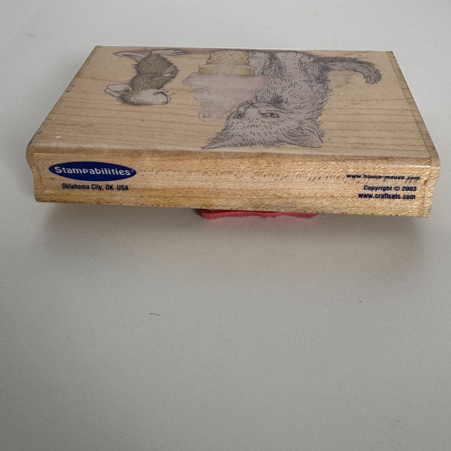 House Mouse Rubber Stamp Mice Cream Cone Mouse Cat Ice Cream Food Stampabilities