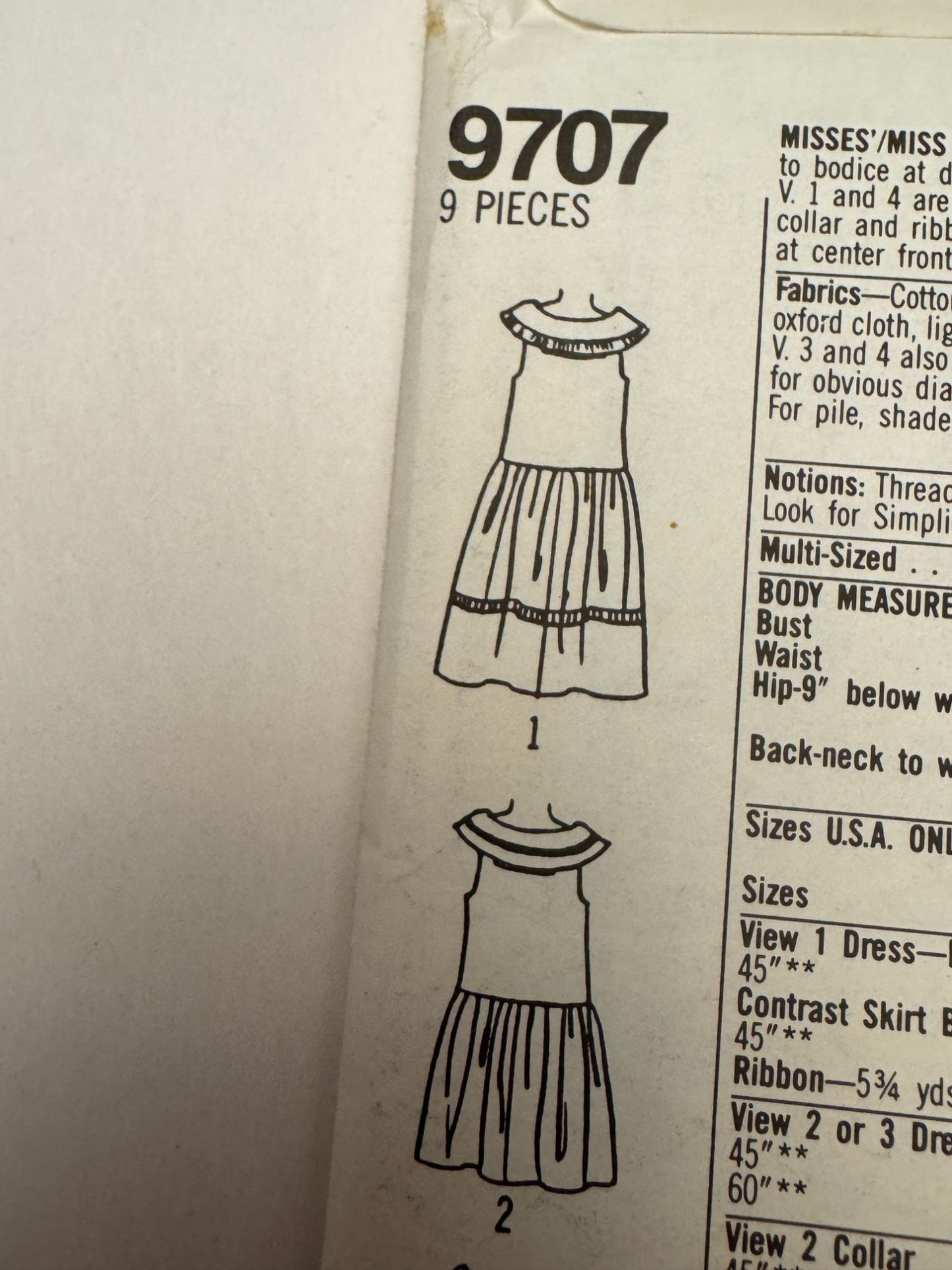 Simplicity Sewing Pattern 9707 Dress Easy Sew Short Sleeve 16-24 Vintage 1990
