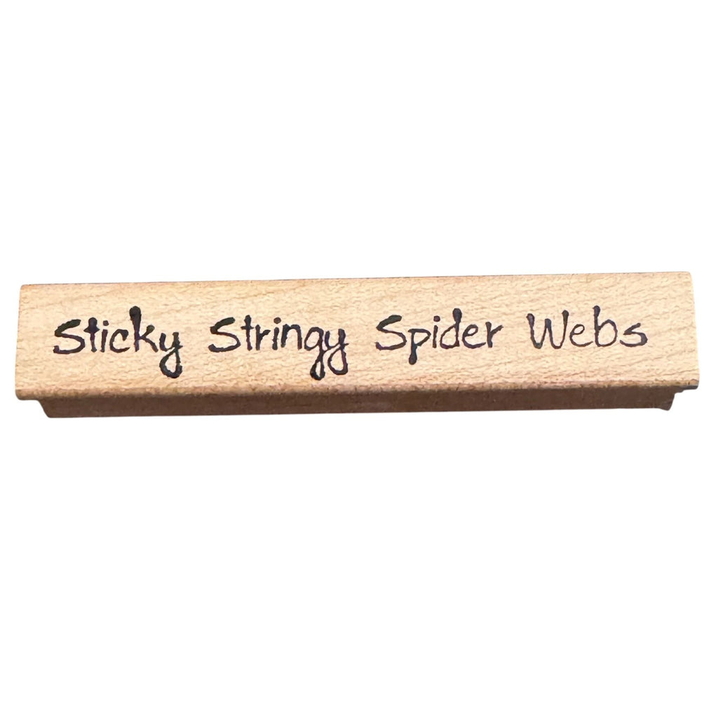 Sticky Stringy Spider Webs Rubber Stamp Halloween Decor Card Making Border Words