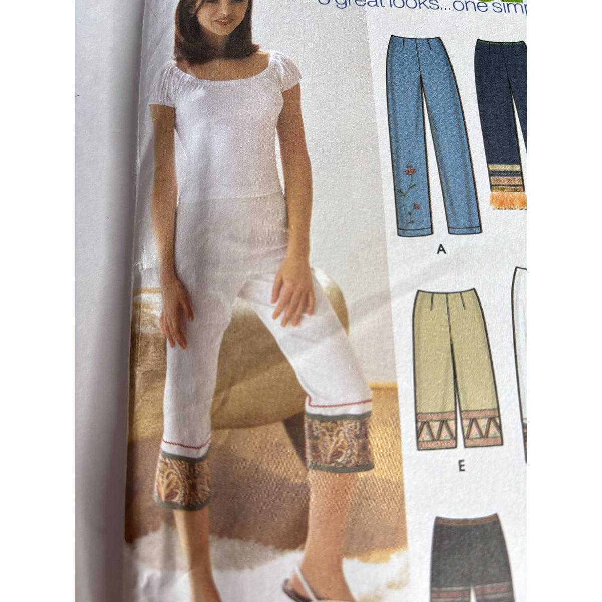 Simplicity Sewing Pattern 9198 Misses Semi Fitted Pants Shorts 6 8 10 12 Easy UC