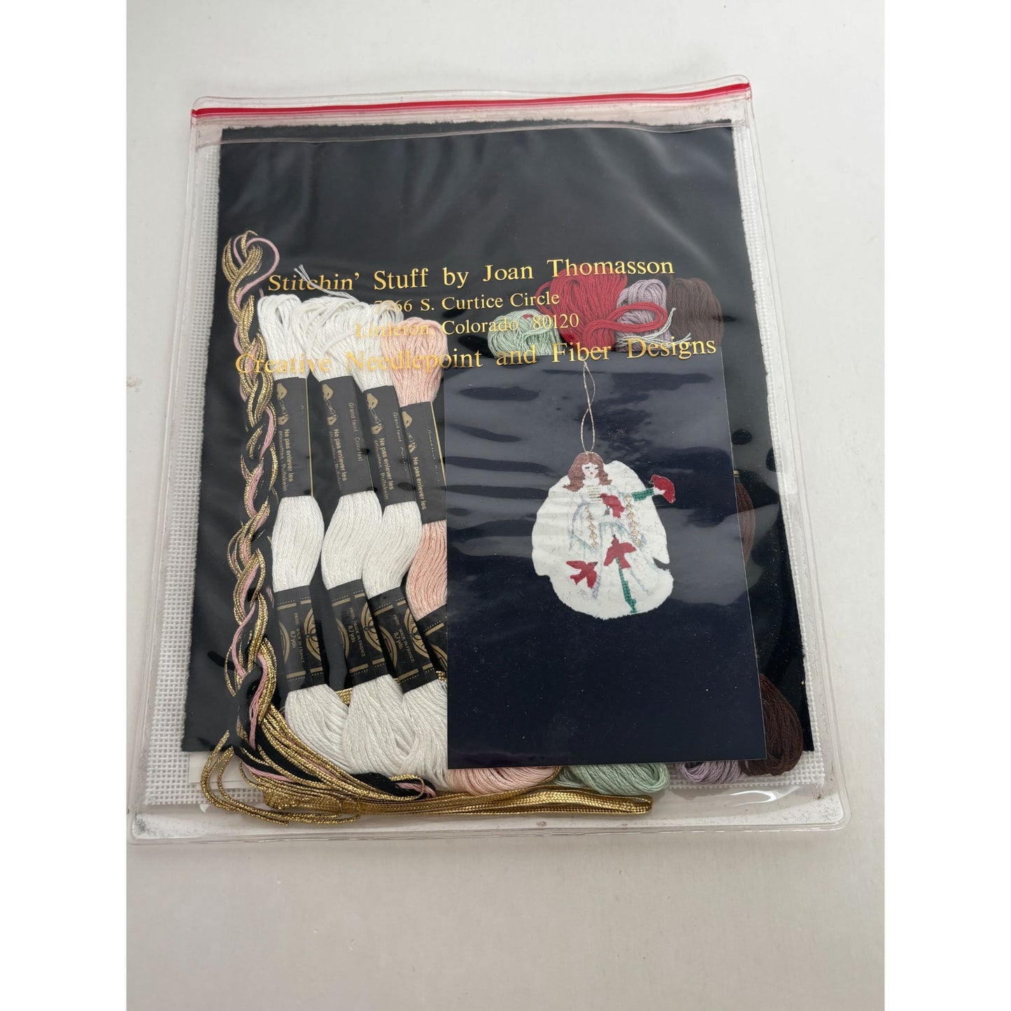 Stitchin Stuff Needlepoint Kit Winter Angel 1991 Birds Joan Thomasson Canvas New