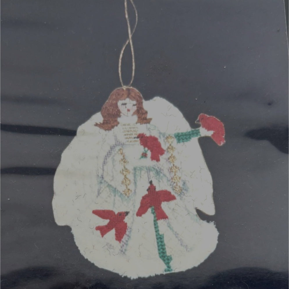 Stitchin Stuff Needlepoint Kit Winter Angel 1991 Birds Joan Thomasson Canvas New