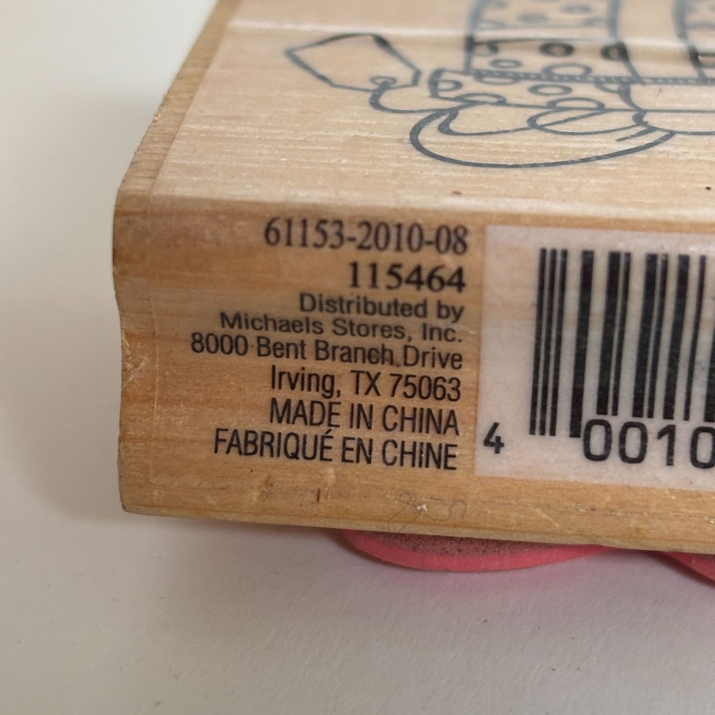 CraftSmart Rubber Stamp Gift Present Polka Dot Christmas Gift Tag Card Making