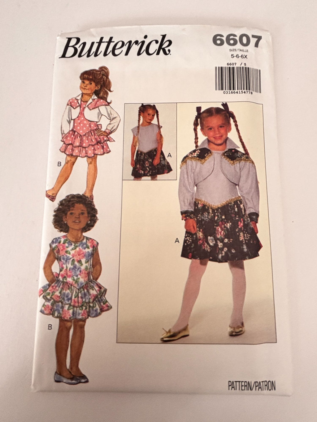 Butterick Sewing Pattern 6607 Girls Jacket Dress Easy Spring Girls 5 6 6X Uncut