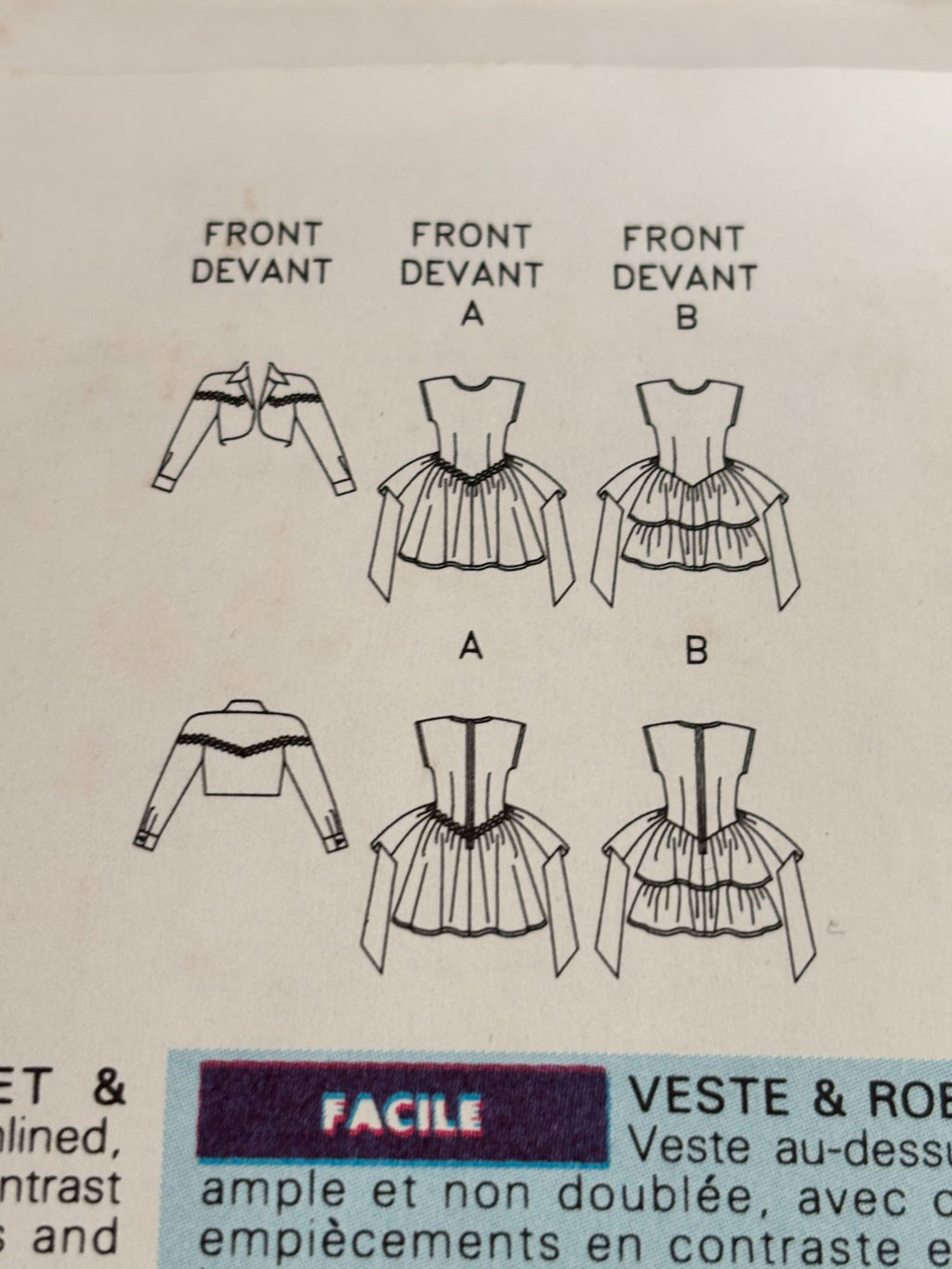 Butterick Sewing Pattern 6607 Girls Jacket Dress Easy Spring Girls 5 6 6X Uncut
