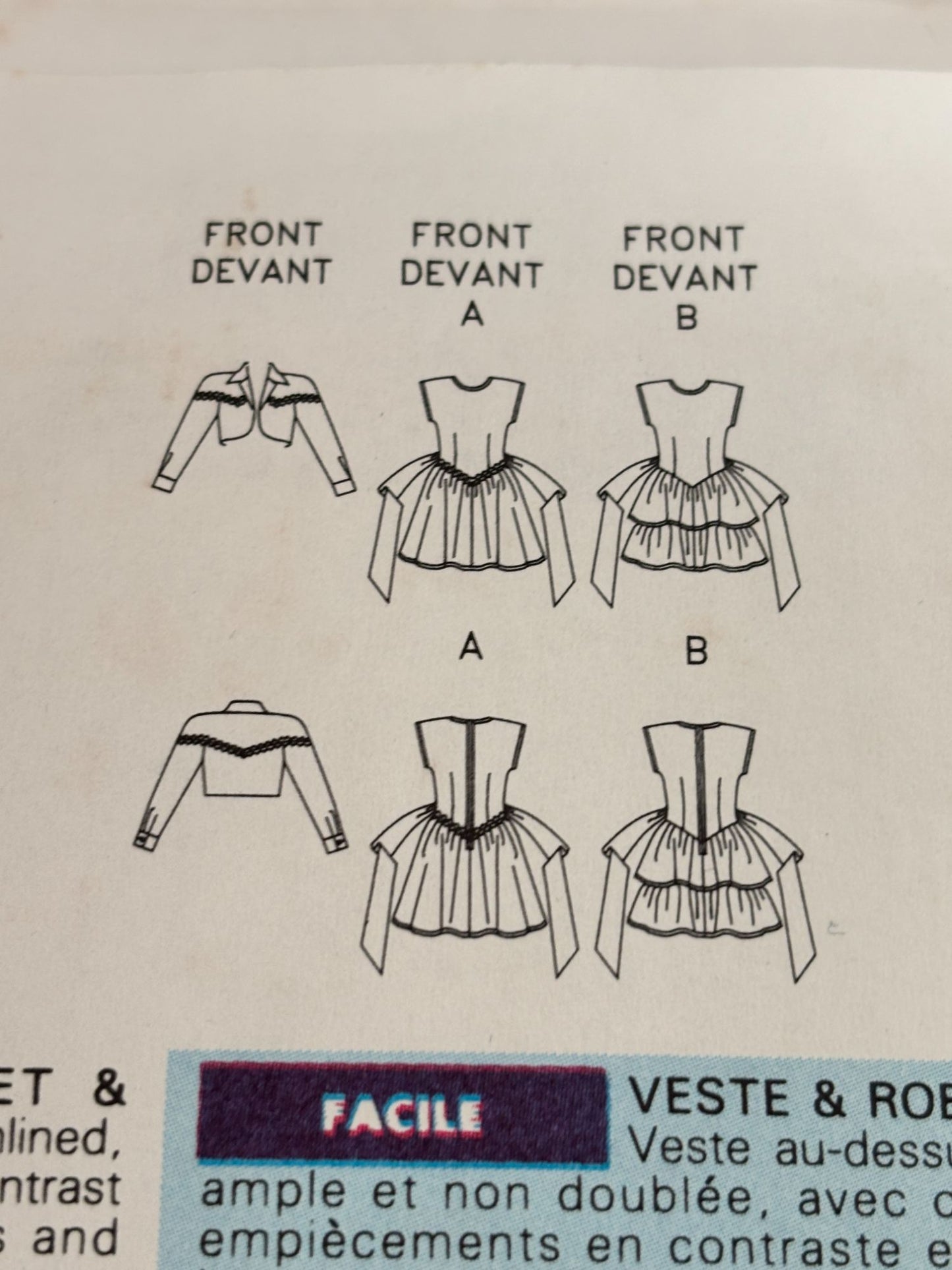 Butterick Sewing Pattern 6607 Girls Jacket Dress Easy Spring Girls 5 6 6X Uncut