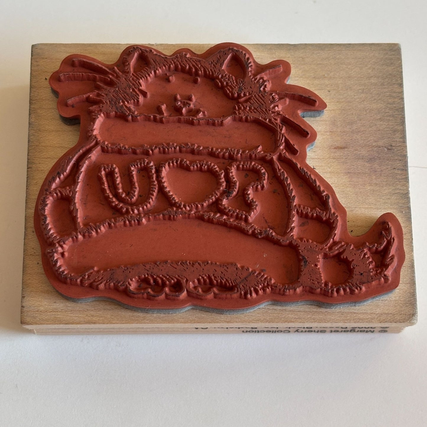 Penny Black Rubber Stamp X-Large Love Cat Fall Sweater Card Making Animal Smile