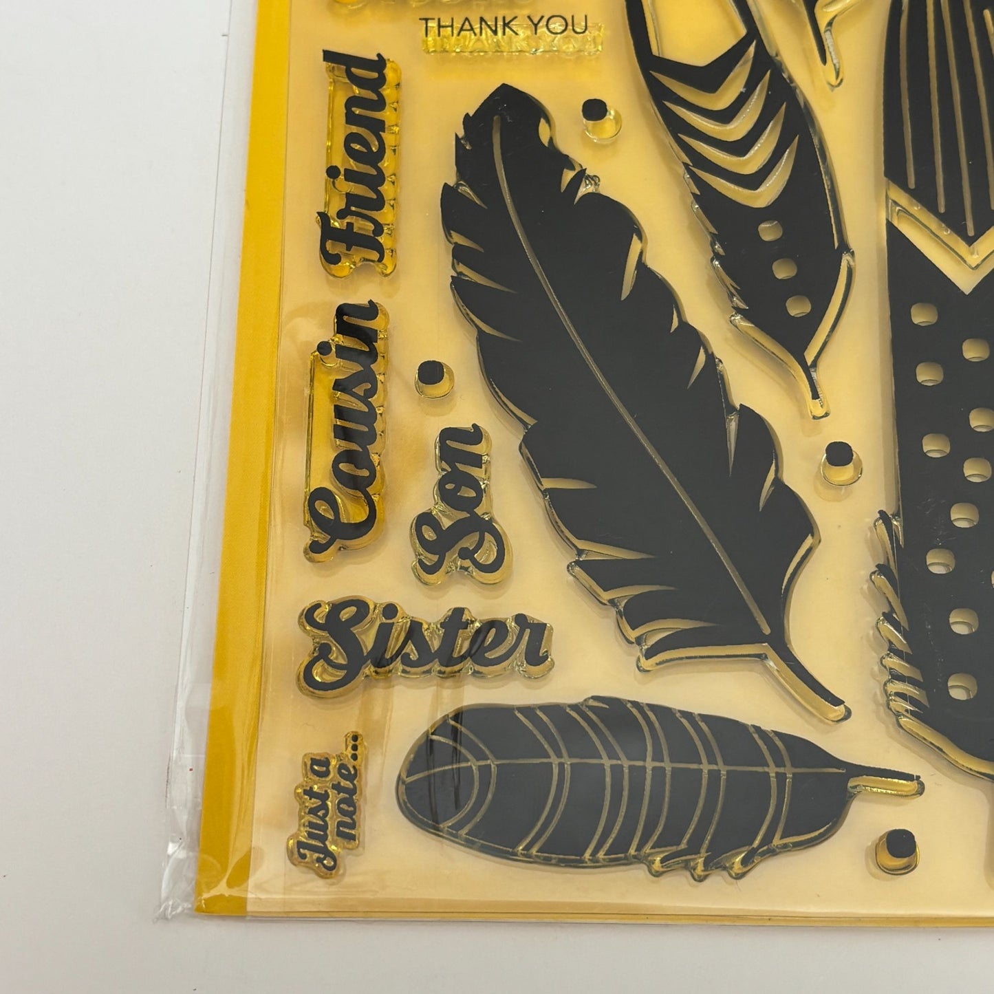 Waffle Flower Clear Stamp Die Set Feather More Pun Mothers Day Cardmaking Sister