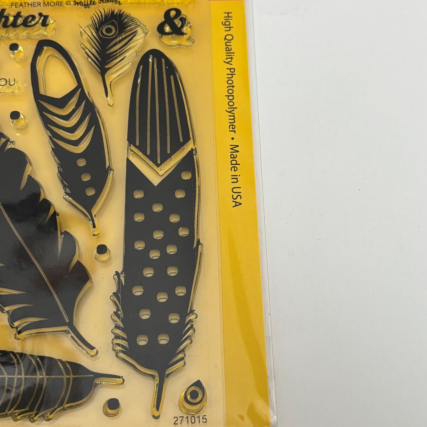 Waffle Flower Clear Stamp Die Set Feather More Pun Mothers Day Cardmaking Sister