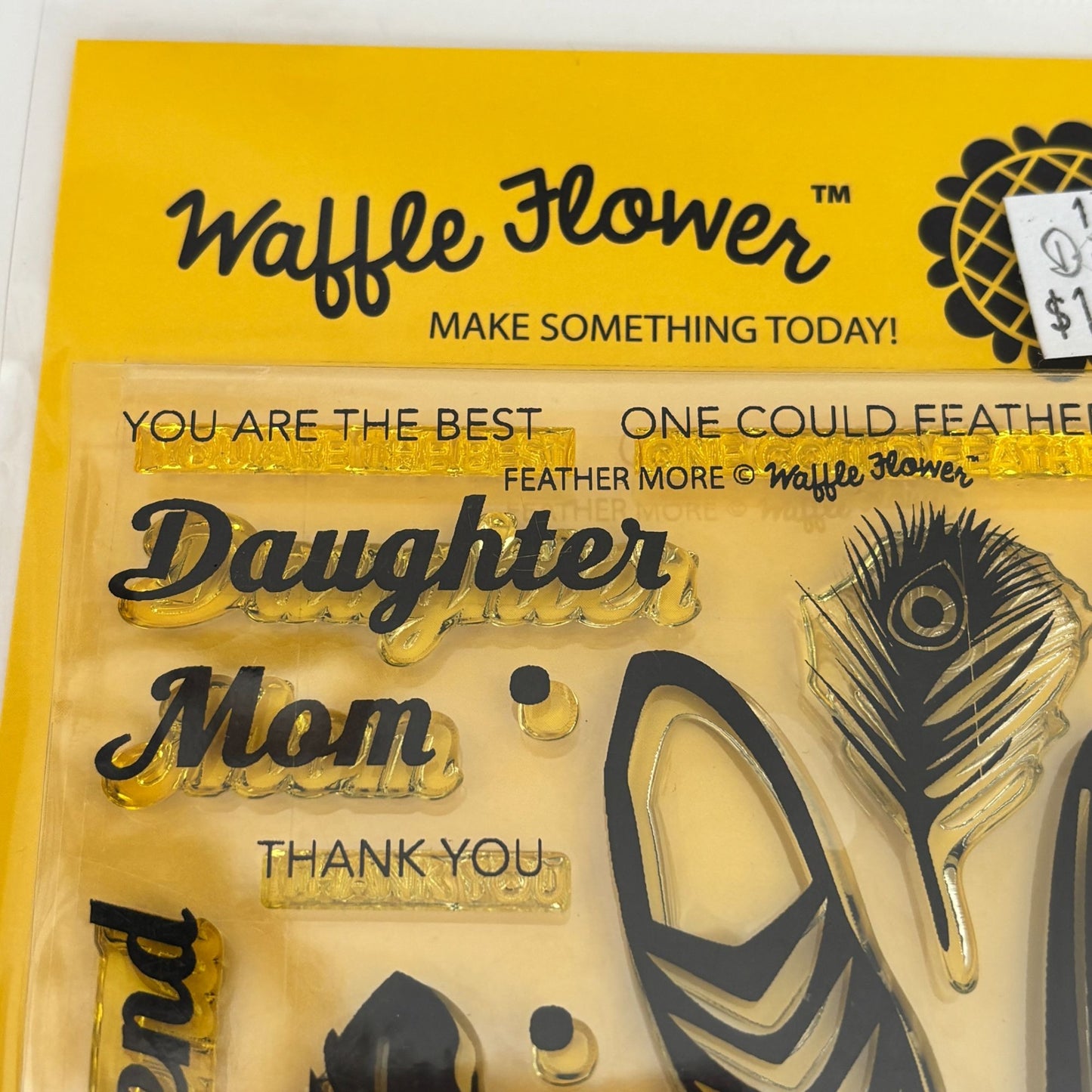 Waffle Flower Clear Stamp Die Set Feather More Pun Mothers Day Cardmaking Sister