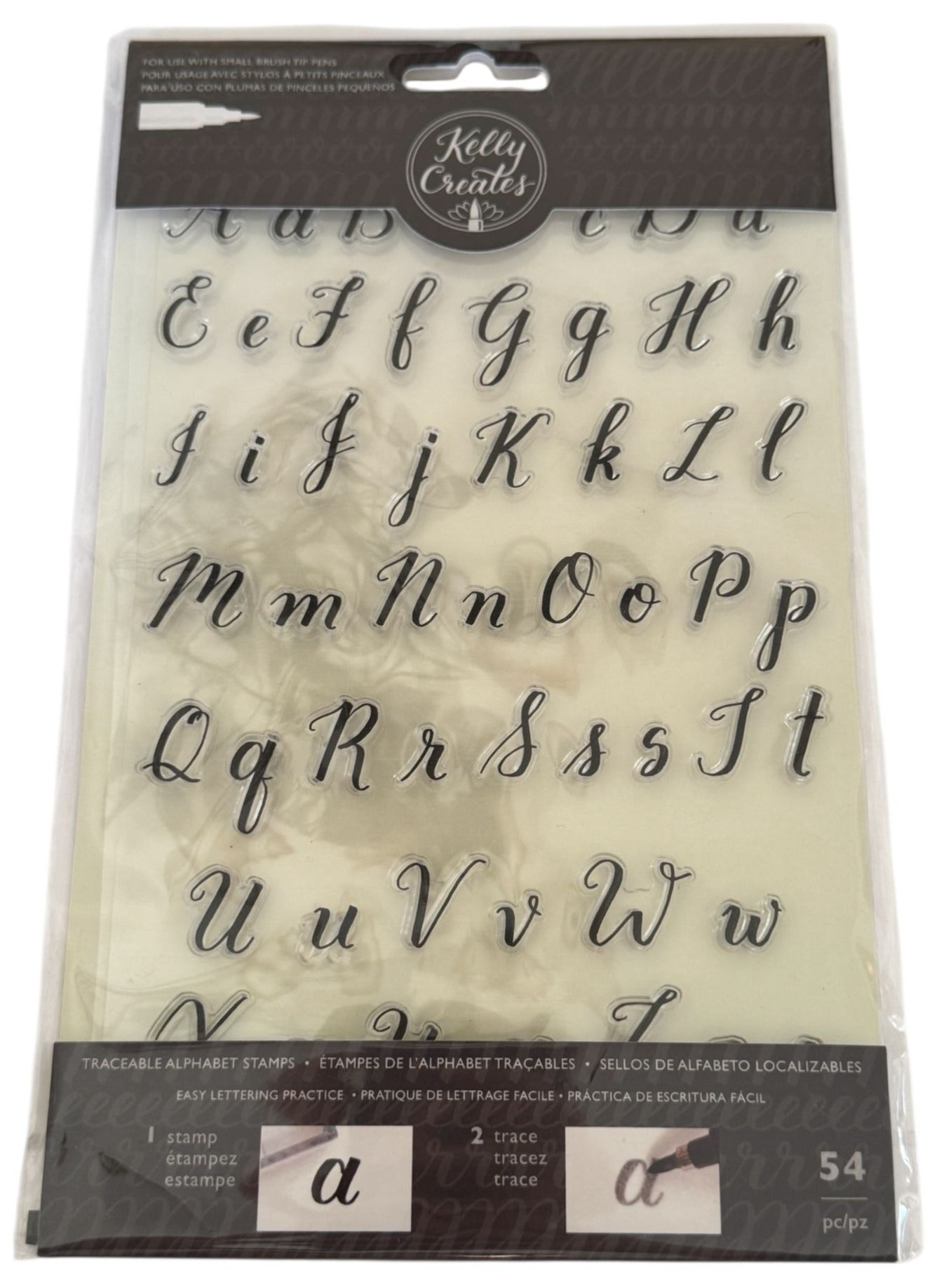 Kelly Creates Traceable Alphabet Acrylic Stamps For Brush Lettering Practice