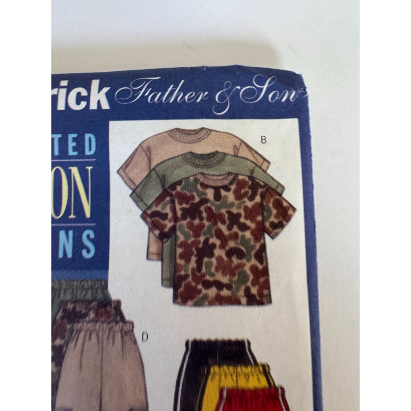 Vintage 90s Father Son Matching Outfit Sewing Pattern Butterick 5559 Mens Boys T Shirt Cargo Pants Family Matching Uncut