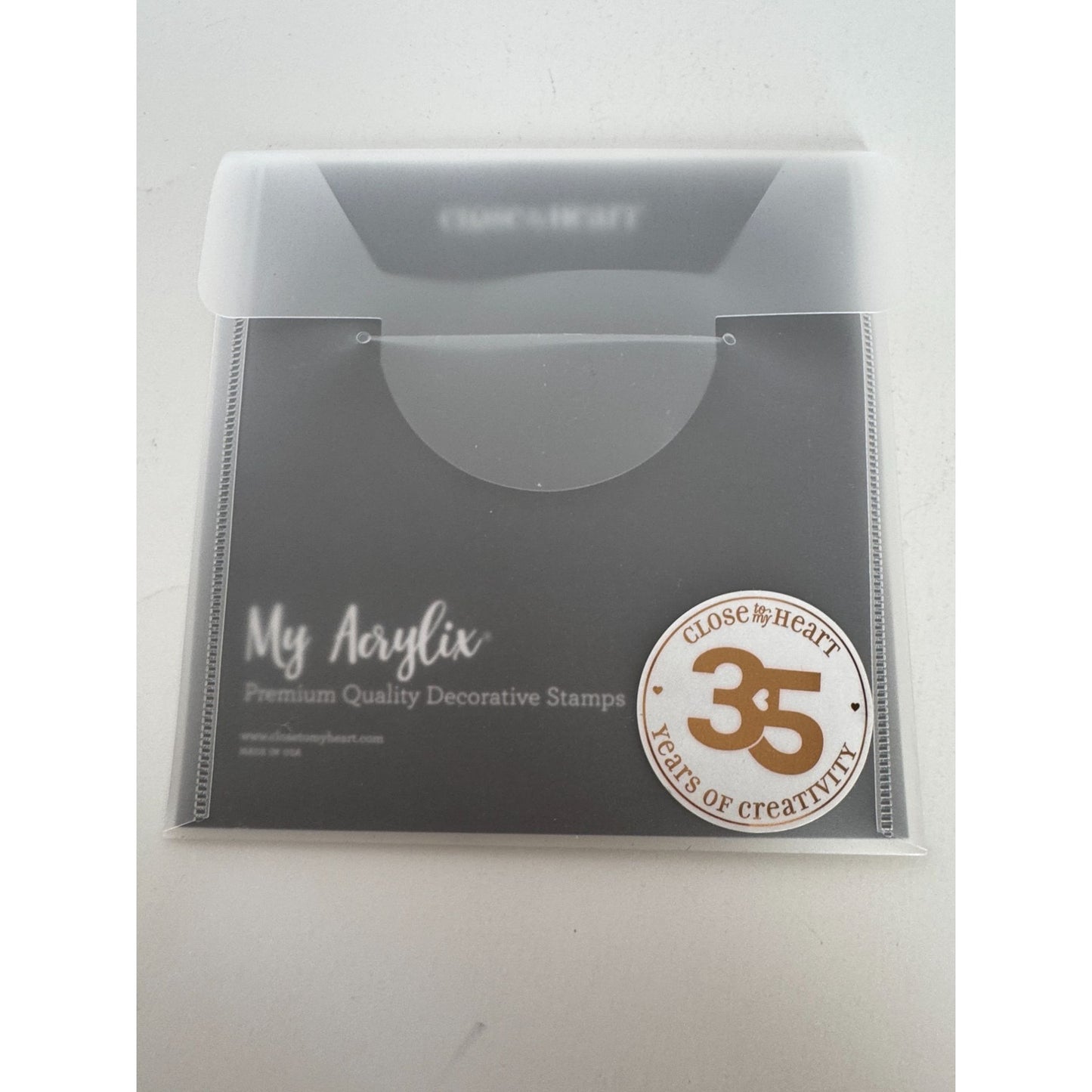 CTMH My Acrylix Acrylic Stamp Set Rise Strong Life is Tough but so are you Heart