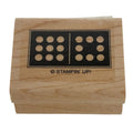 Stampin Up Rubber Stamp Domino Game Piece Card Making Craft Wood Mounted