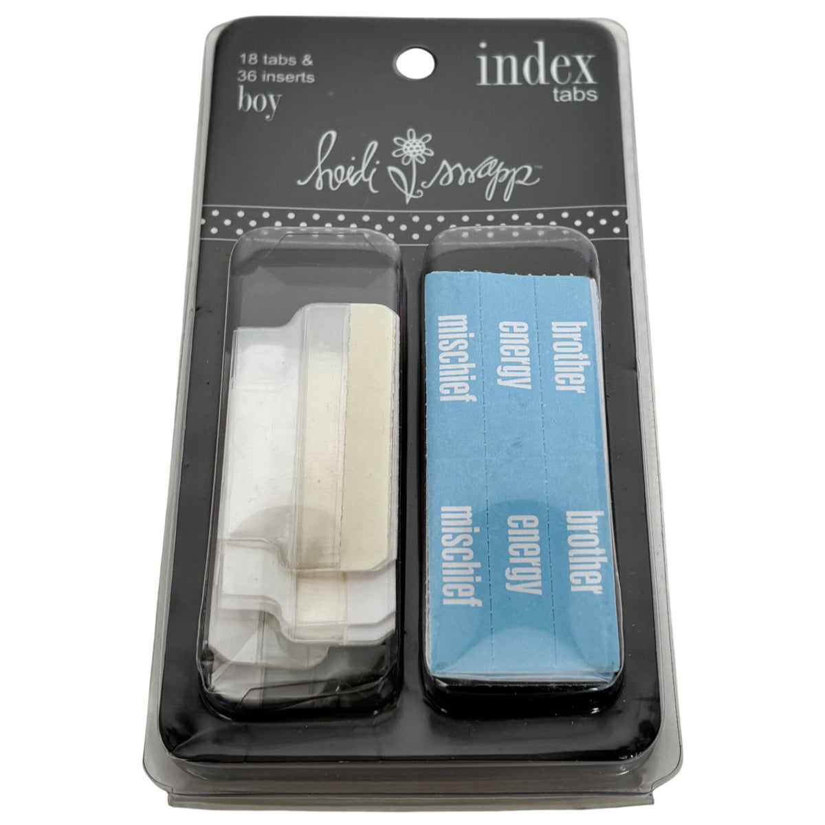Heidi Swapp Boy Index Tabs Scrapbooking Embellishments Journaling Photo Caption