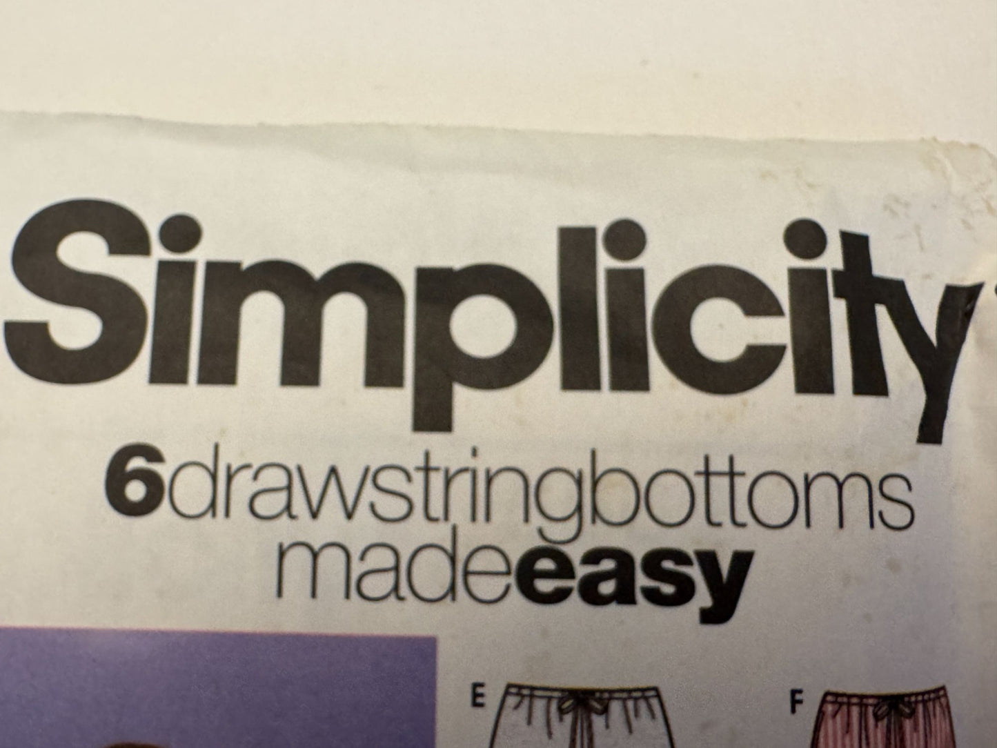 Simplicity Sewing Pattern 5562 Drawstring Pants Shorts Cargo Pockets Easy 14-20