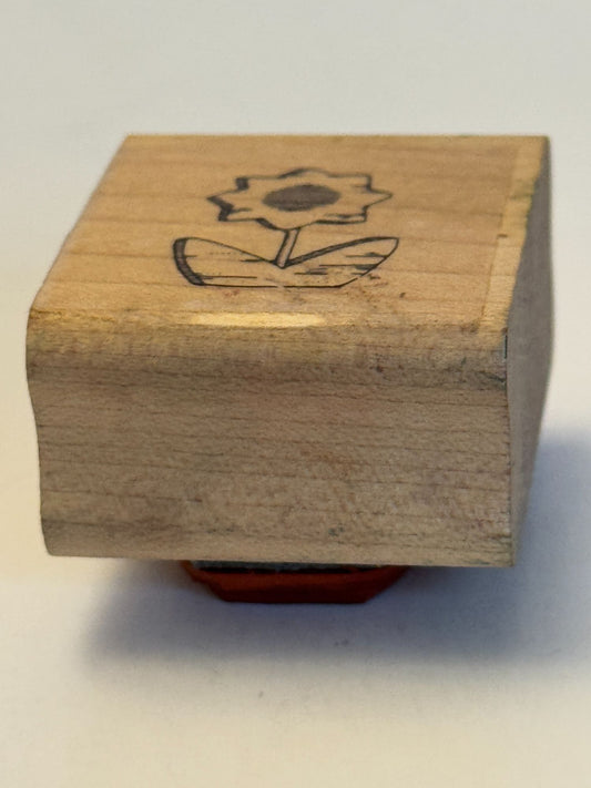 Sunflower Rubber Stamp Flower Garden Spring Wood Mounted Card Making Craft Art