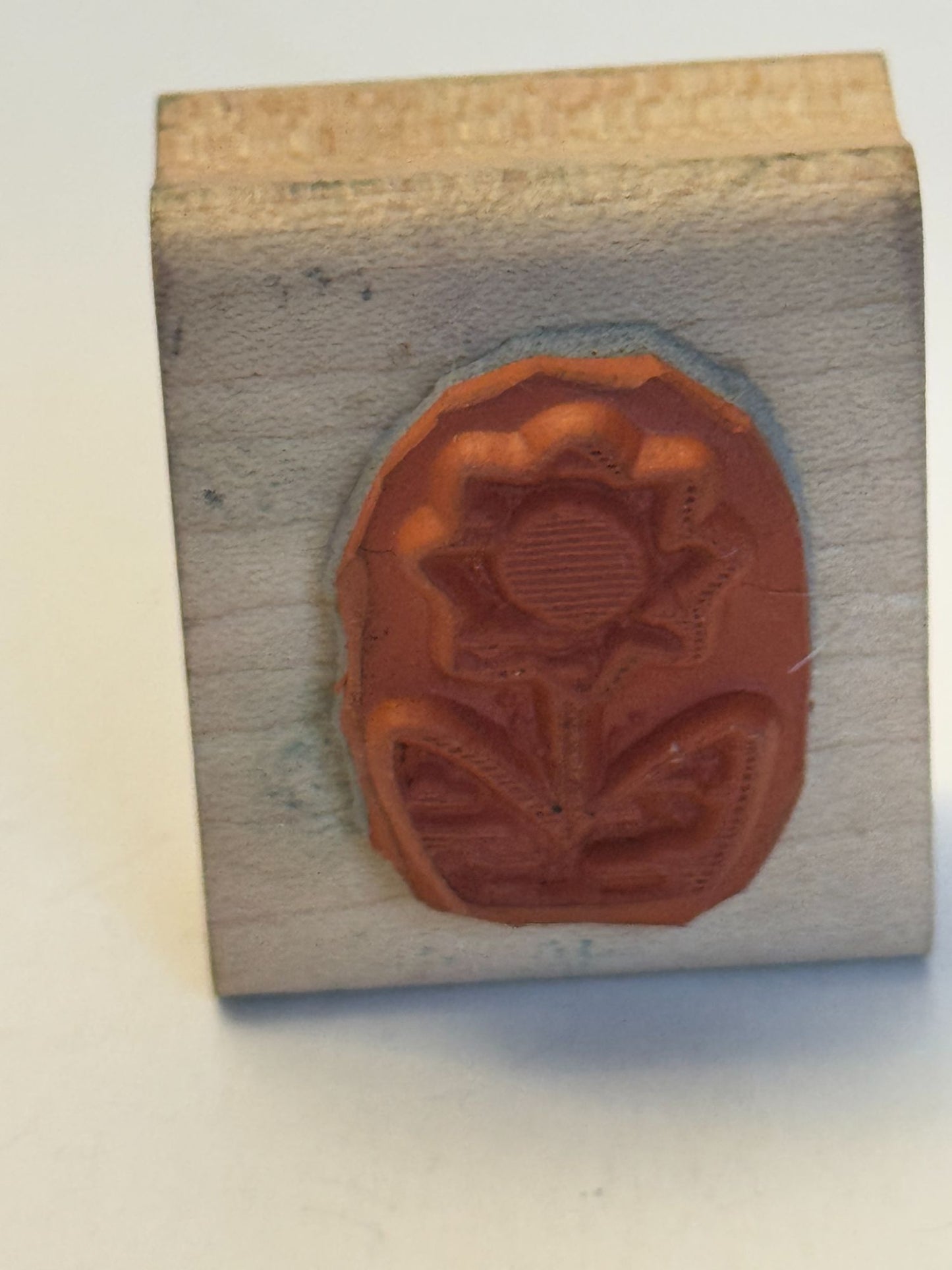 Sunflower Rubber Stamp Flower Garden Spring Wood Mounted Card Making Craft Art