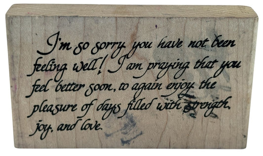 Eureka Rubber Stamp Get Well Soon Prayers Christian Religious Supportive Words