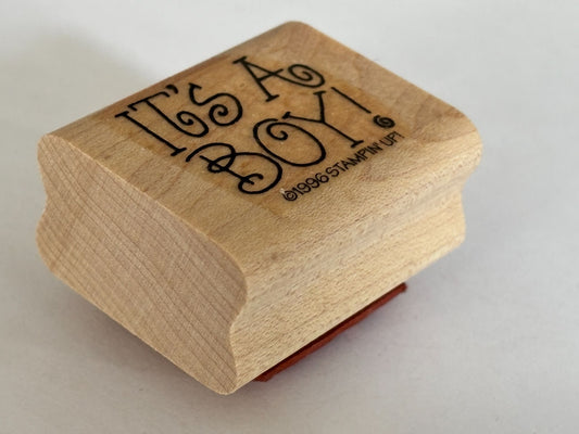 Stampin Up Rubber Stamp Its A Boy Baby Announcement Baby Shower Cardmaking Craft