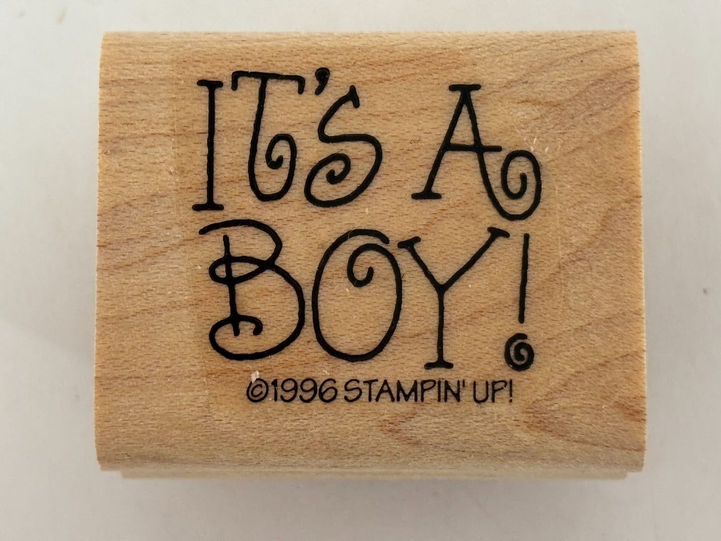 Stampin Up Rubber Stamp Its A Boy Baby Announcement Baby Shower Cardmaking Craft
