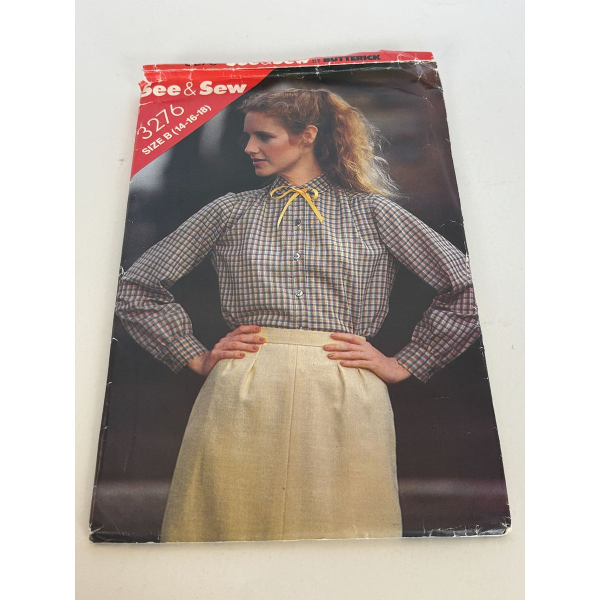 Butterick See and Sew Sewing Pattern 3276 Misses Blouse Top Shirt 14 16 18 Uncut