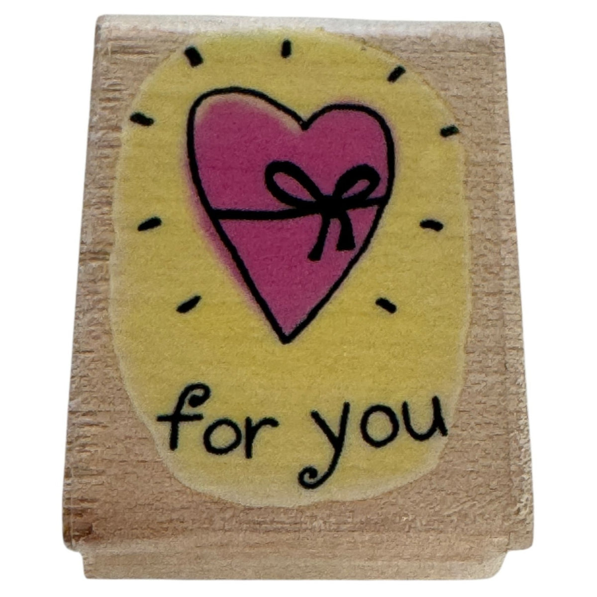Rubber Stampede Rubber Stamp For You Heart Love Gift Tag Card Making Small
