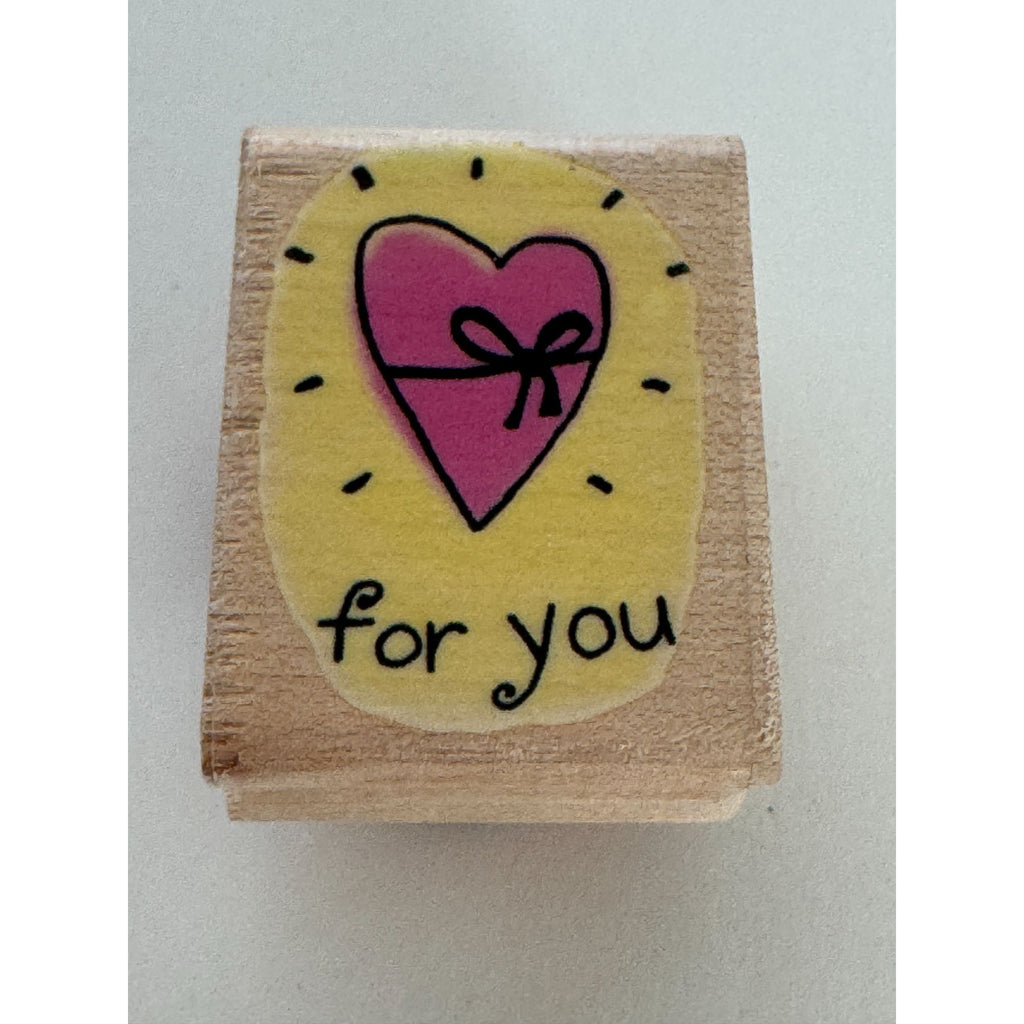 Rubber Stampede Rubber Stamp For You Heart Love Gift Tag Card Making Small
