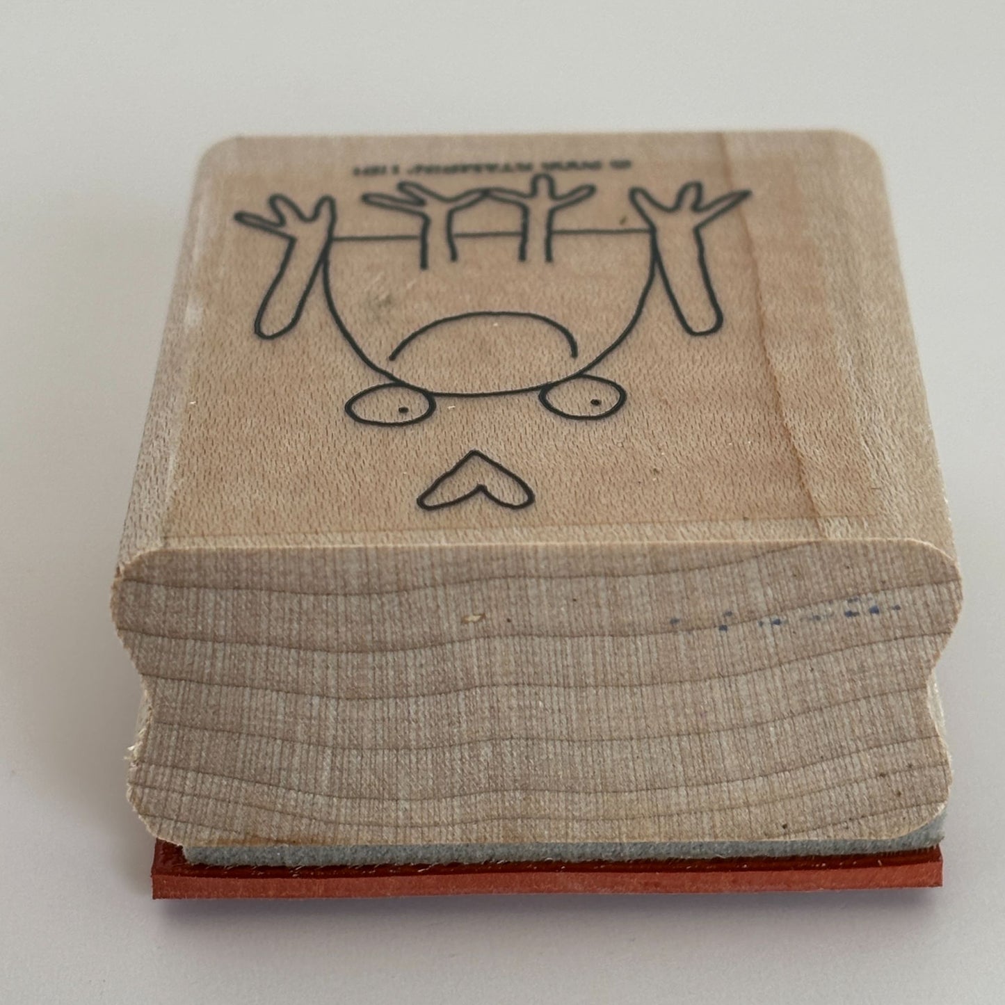 Stampin Up Wood Rubber Stamp Frog in Love Heart Thought Bubble Valentines Day