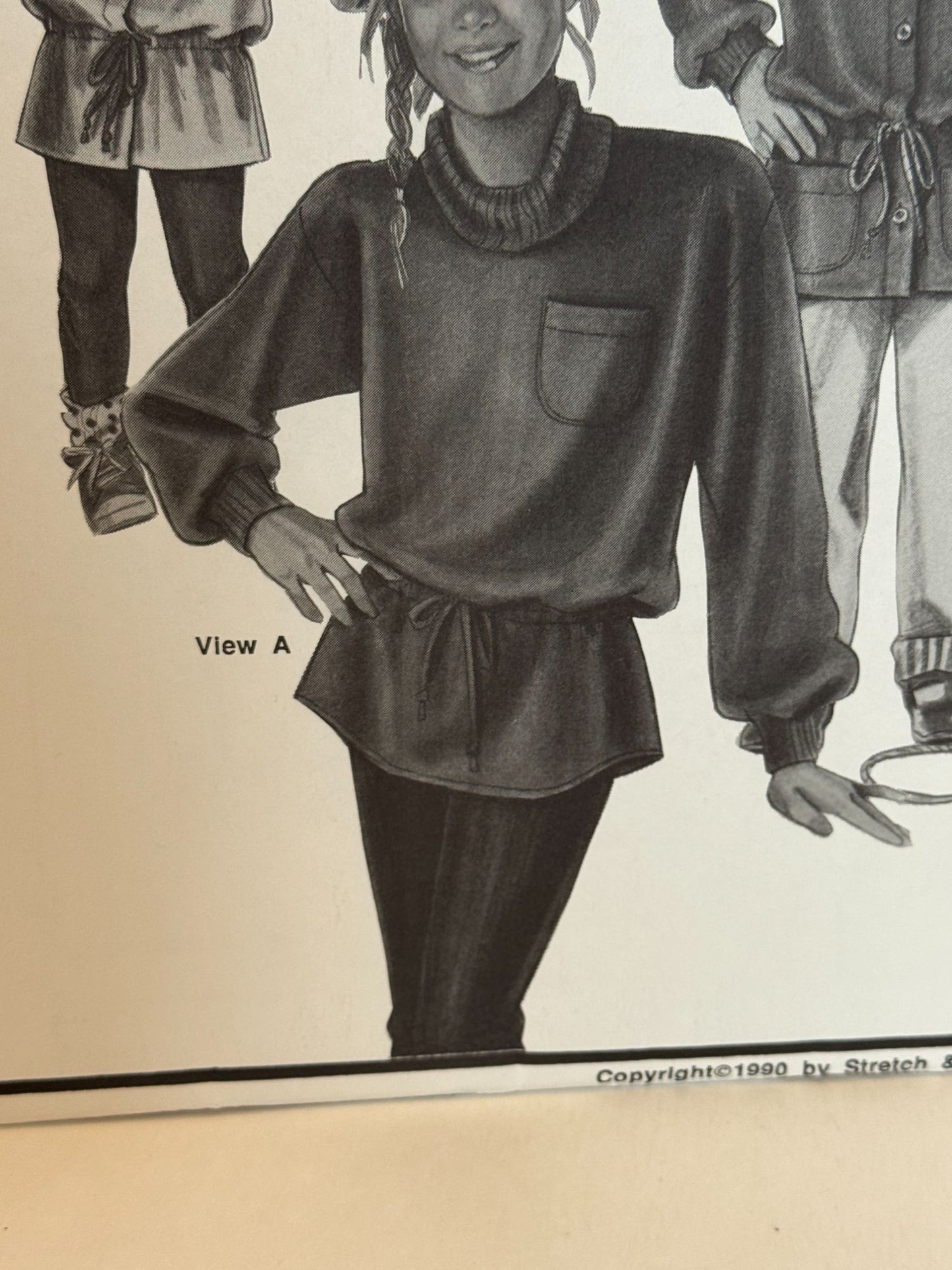 Stretch & Sew Sewing Pattern 999 Childrens Drawstring Bigshirt Shirt Jacket UC