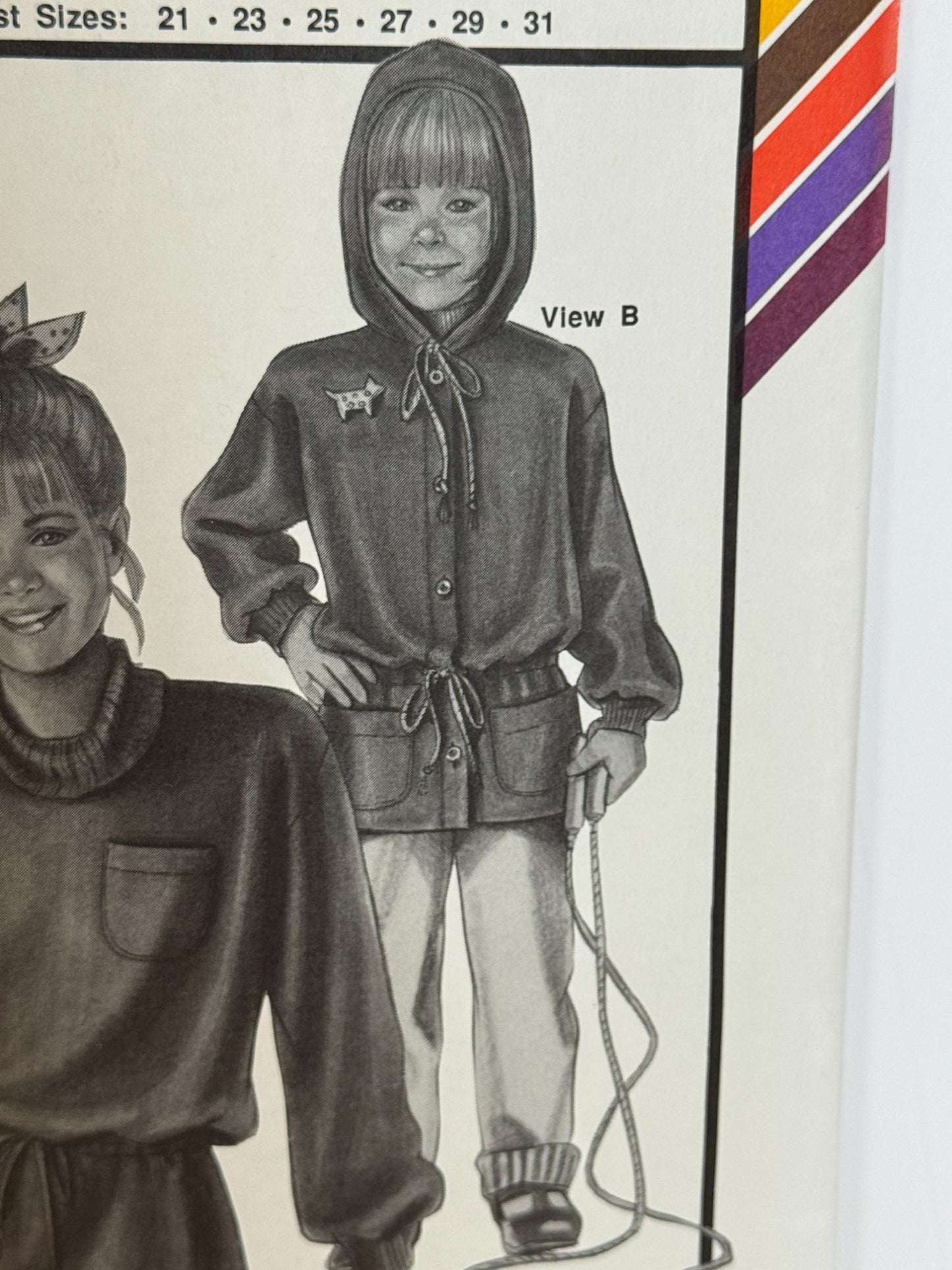 Stretch & Sew Sewing Pattern 999 Childrens Drawstring Bigshirt Shirt Jacket UC
