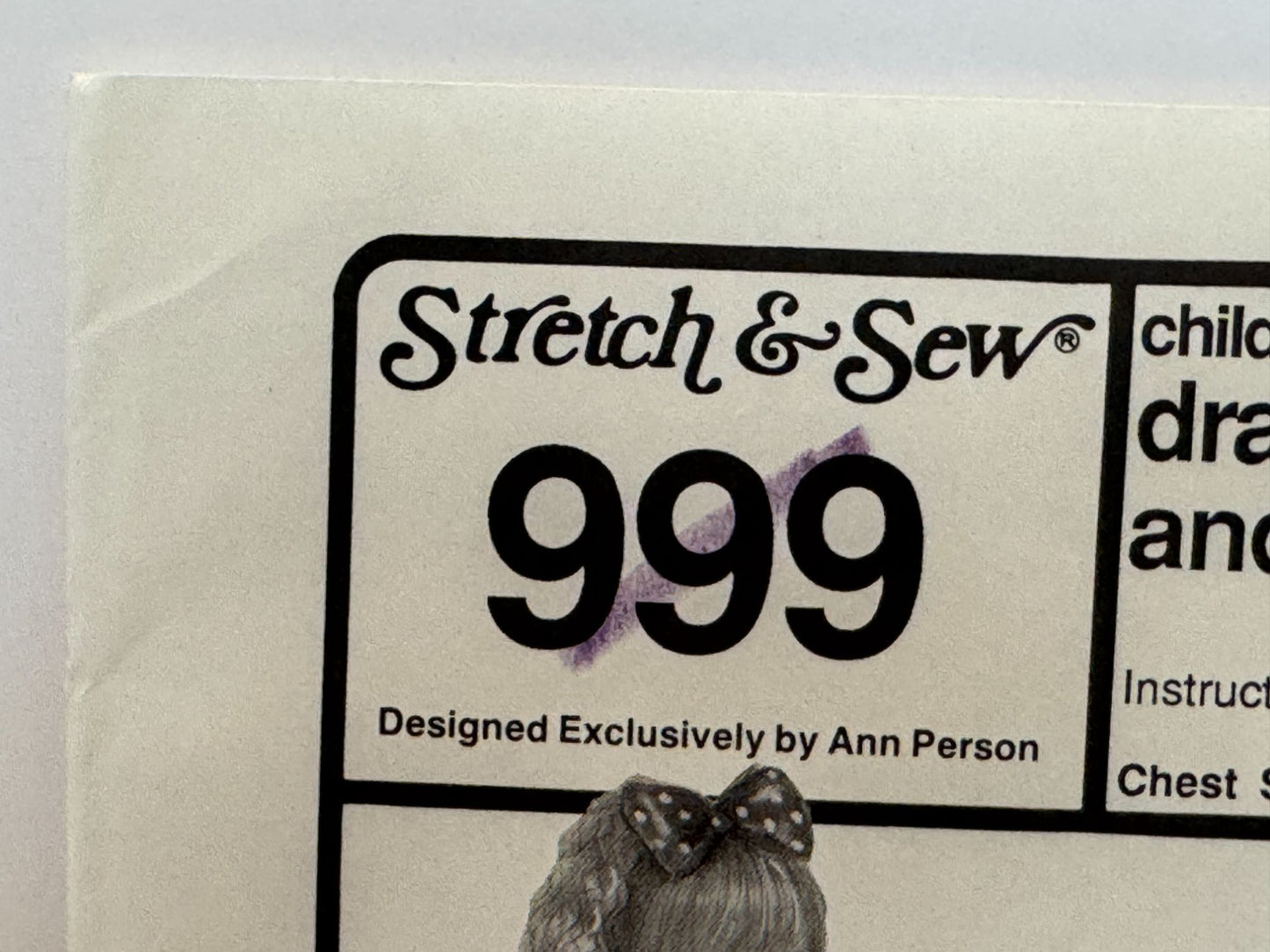 Stretch & Sew Sewing Pattern 999 Childrens Drawstring Bigshirt Shirt Jacket UC