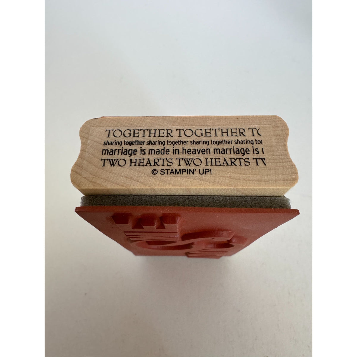 Stampin Up You & Me Rubber Stamps Together Two Hearts Marriage Made in Heaven