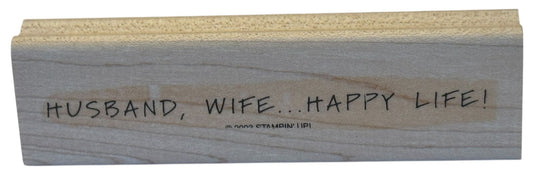 Stampin Up Rubber Stamp Husband Wife Happy Life Card Making Funny Anniversary