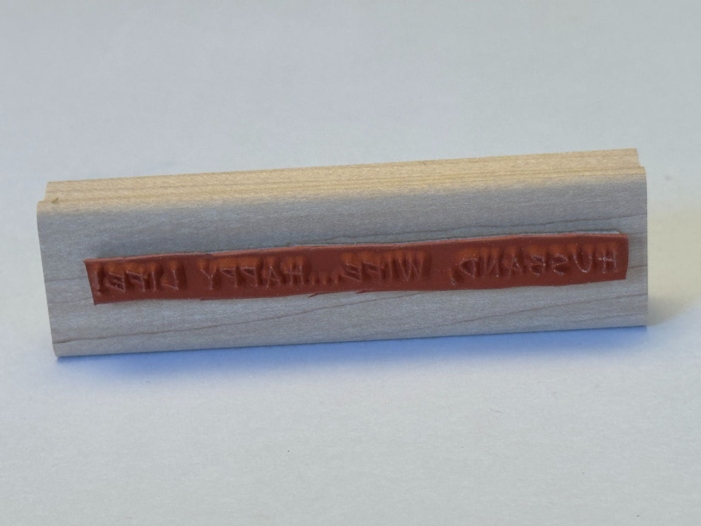 Stampin Up Rubber Stamp Husband Wife Happy Life Card Making Funny Anniversary