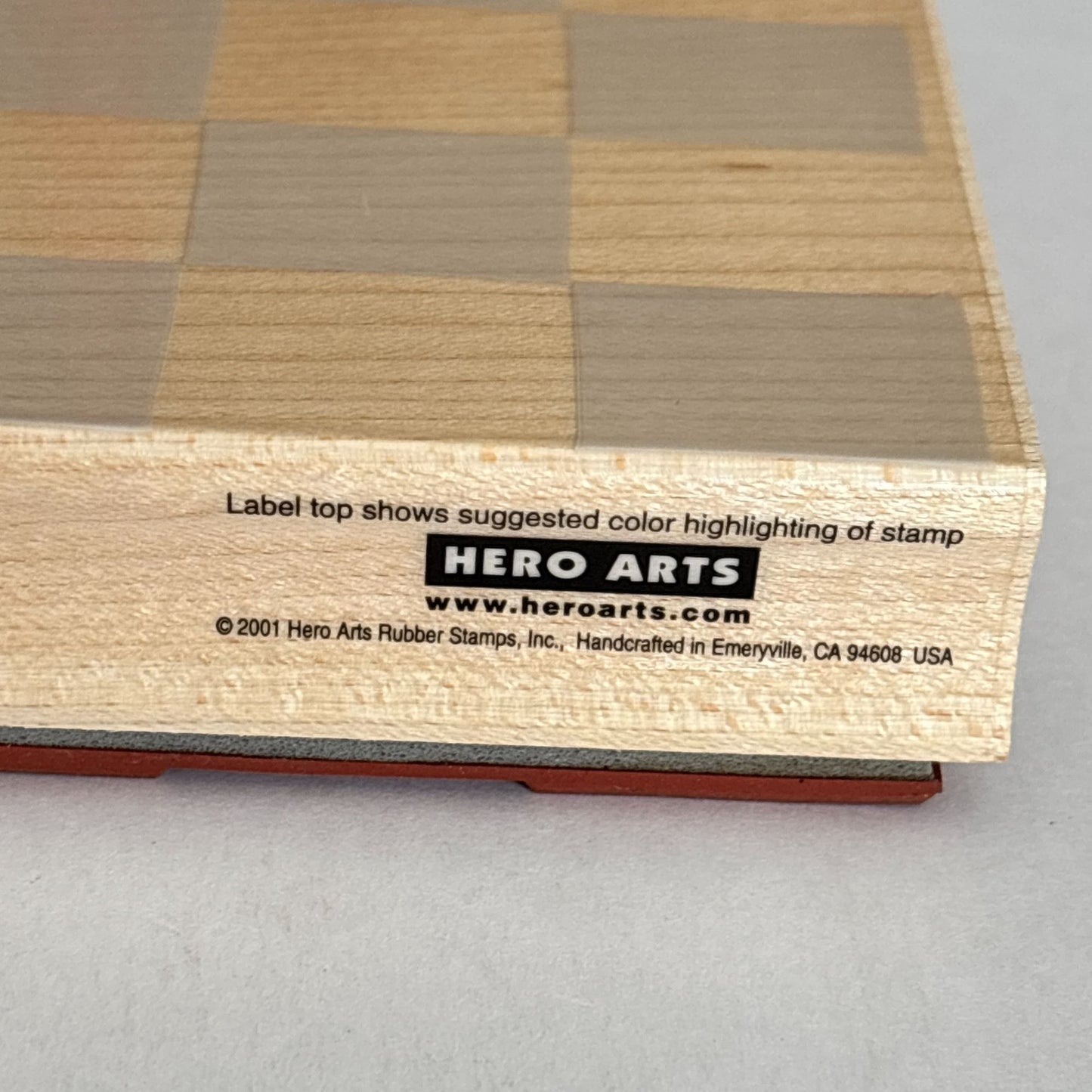 Hero Arts Rubber Stamp Checkerboard Pattern Background Texture Grid Wooden S2273 Large Big