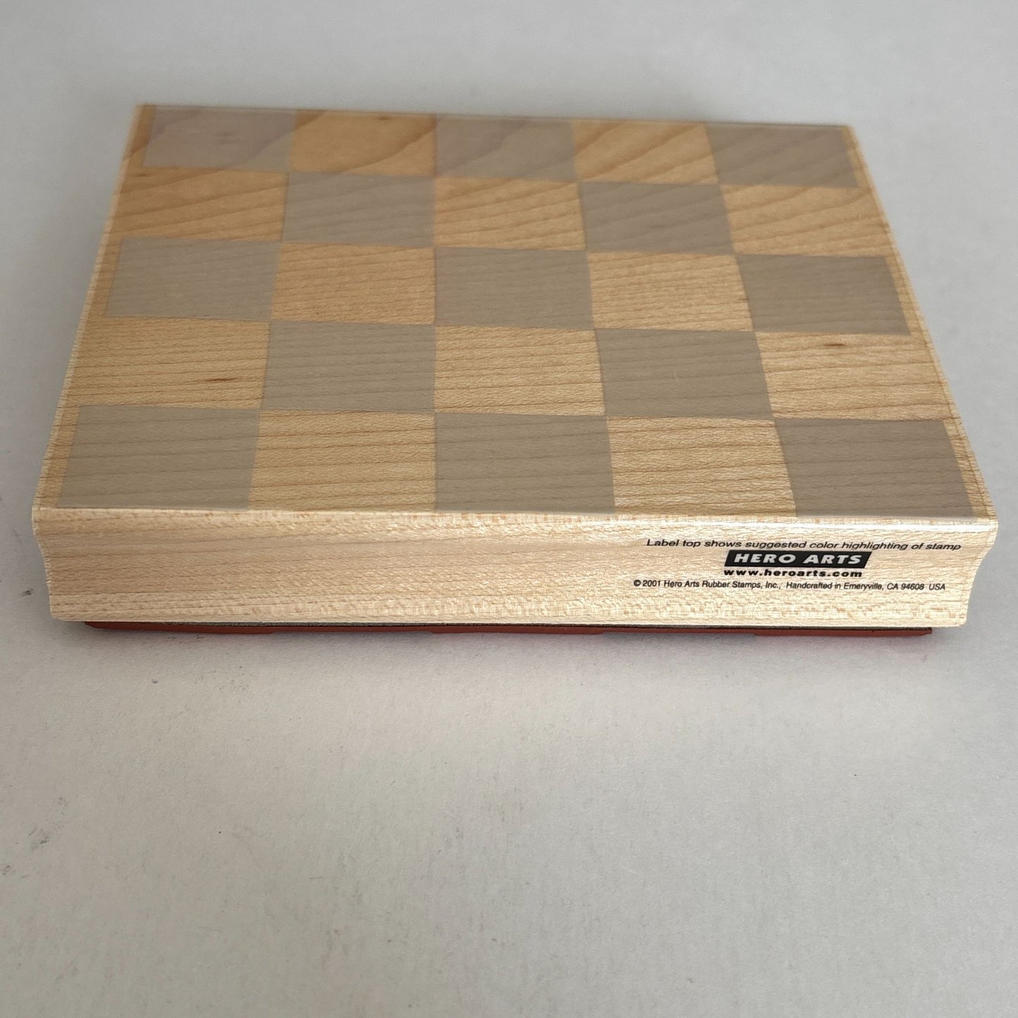 Hero Arts Rubber Stamp Checkerboard Pattern Background Texture Grid Wooden S2273 Large Big
