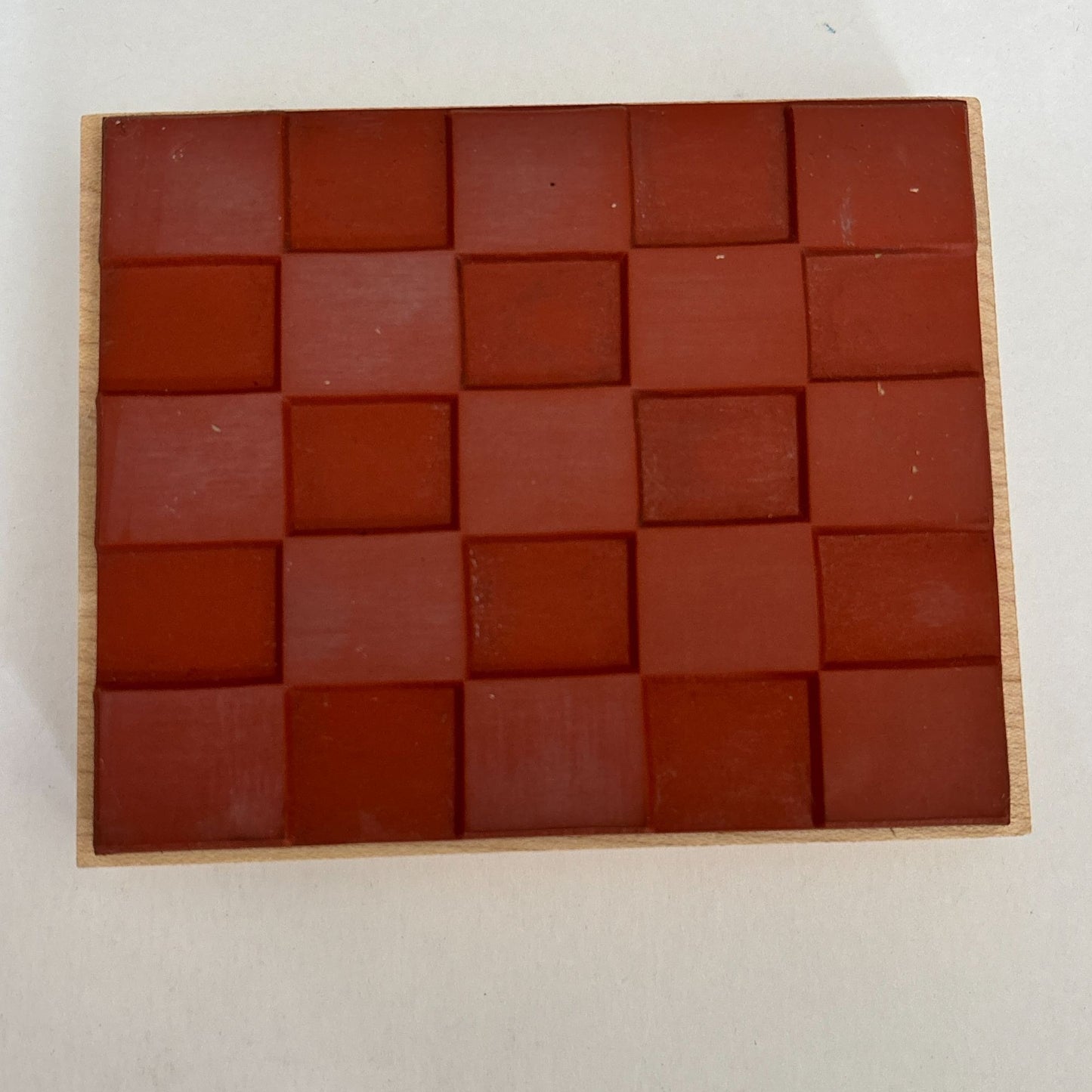 Hero Arts Rubber Stamp Checkerboard Pattern Background Texture Grid Wooden S2273 Large Big