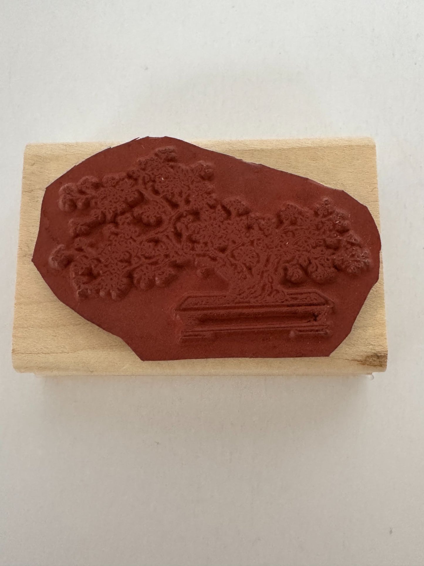 Stampin Up Rubber Stamp Bonsai Tree Asian Plant Cherry Blossom Card Making Craft