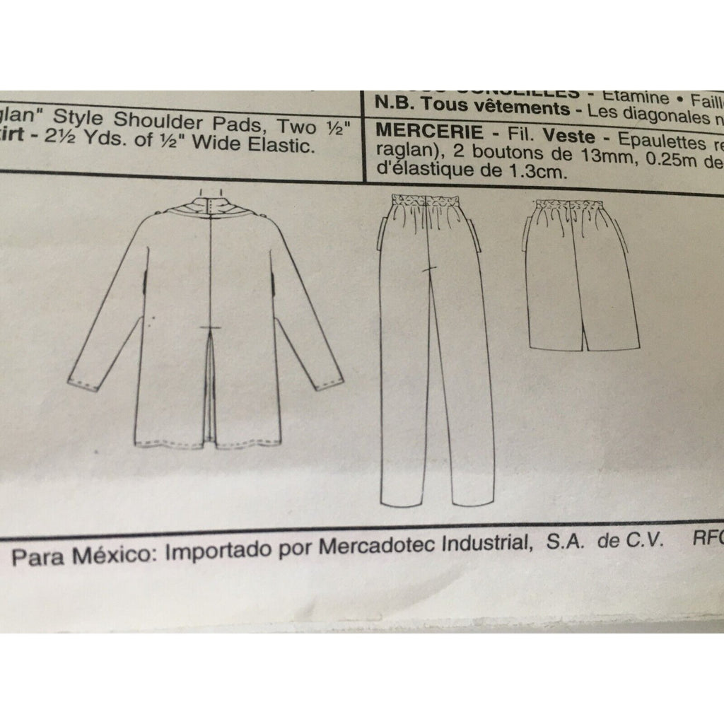 McCalls 7875 Sewing Pattern For Womens Loose-Fit Tunics Size Medium (12-14) Multi-Style Designs