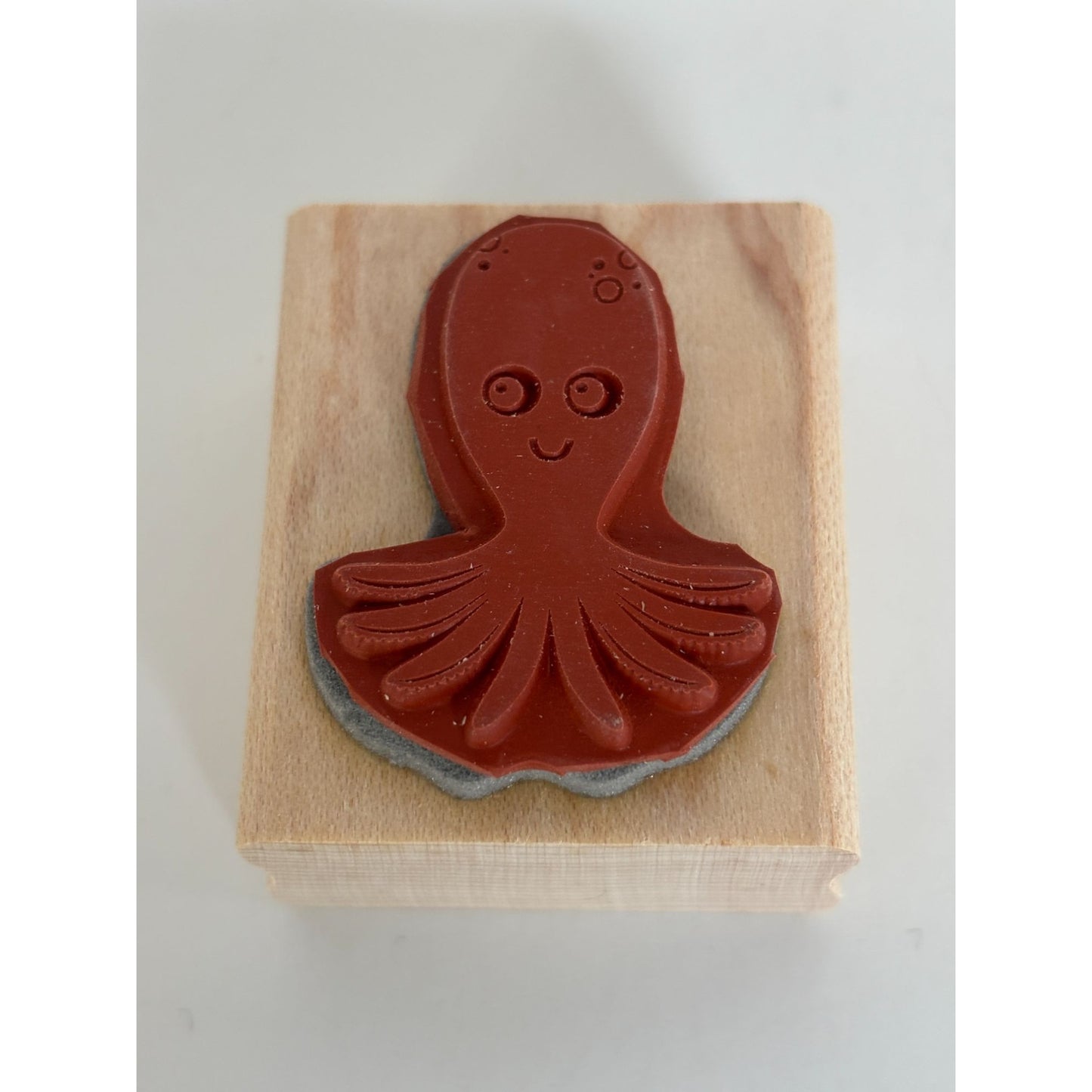 Stampin Up Rubber Stamp Octopus Whimsical Sealife Ocean Animal Card Making Wood