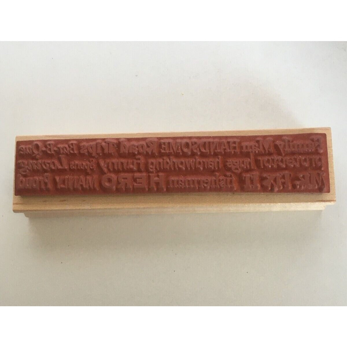 Great Inspirations Rubber Stamp Fathers Day Cardmaking Dad Hero Father Word Art Sentiment Description
