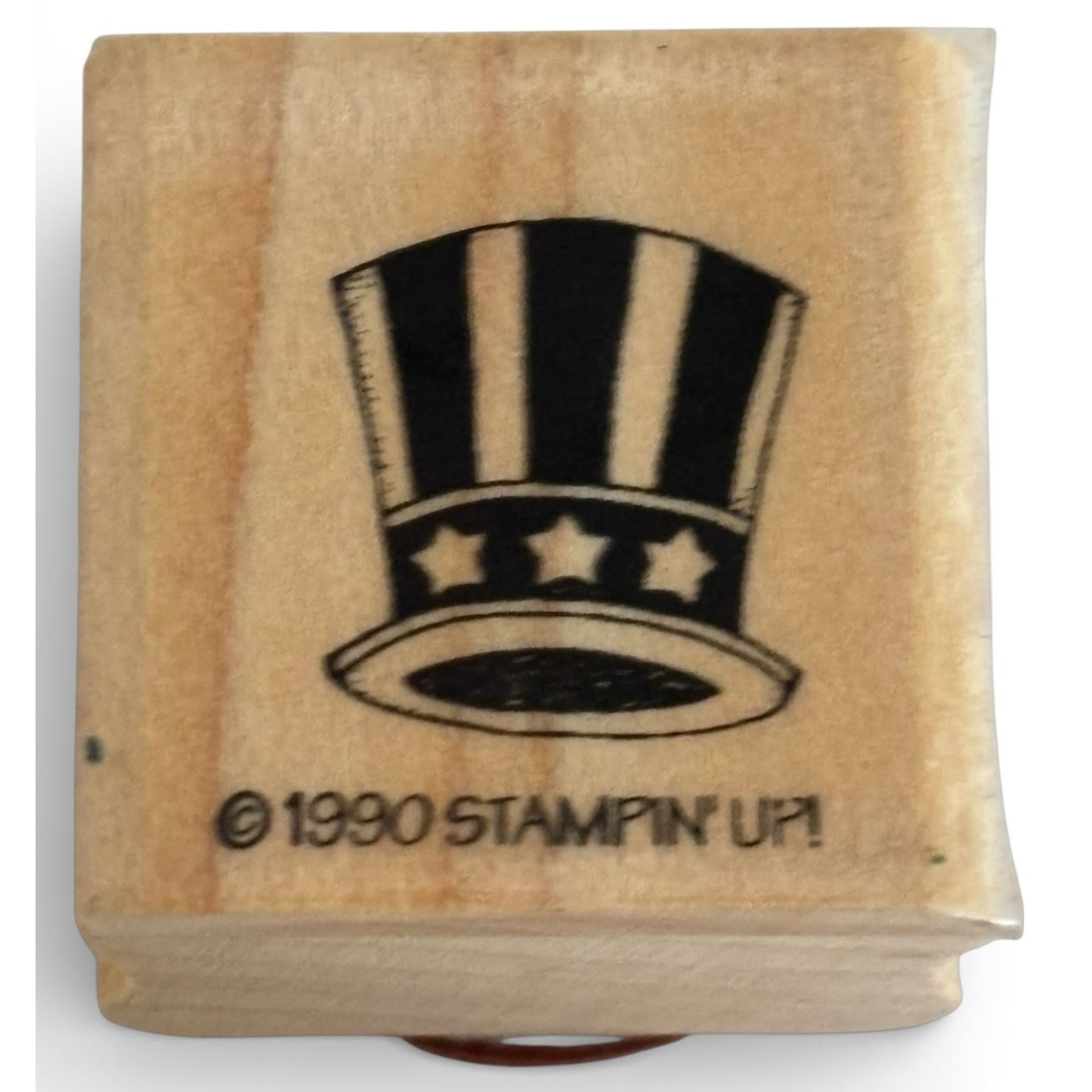 Stampin Up Rubber Stamp Uncle Sam Hat Patriotic USA Fourth of July 4th Cardmaking Craft Wood Mounted