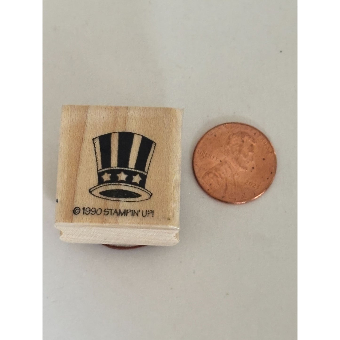 Stampin Up Rubber Stamp Uncle Sam Hat Patriotic USA Fourth of July 4th Cardmaking Craft Wood Mounted