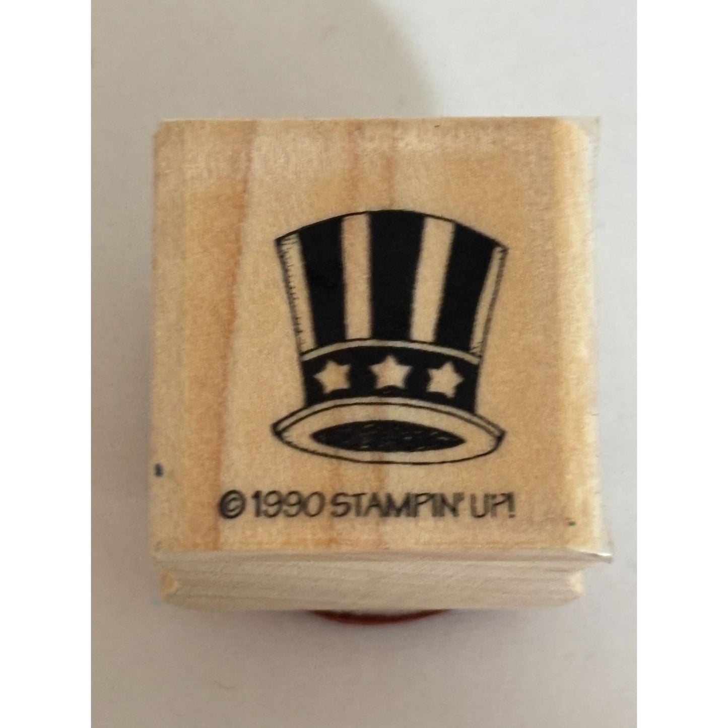 Stampin Up Rubber Stamp Uncle Sam Hat Patriotic USA Fourth of July 4th Cardmaking Craft Wood Mounted