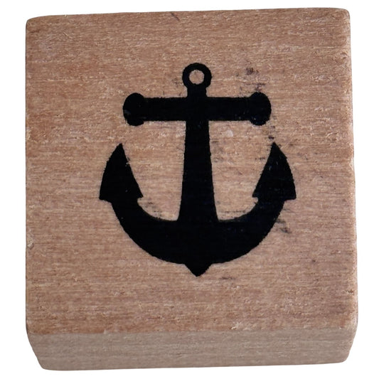 Anchor Rubber Stamp Nautical Coastal Beach Small Card Making Scrapbooking Craft 1 inch