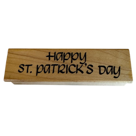 Annticipations Rubber Stamp Happy St. Patricks Day Card Making Words Sentiment