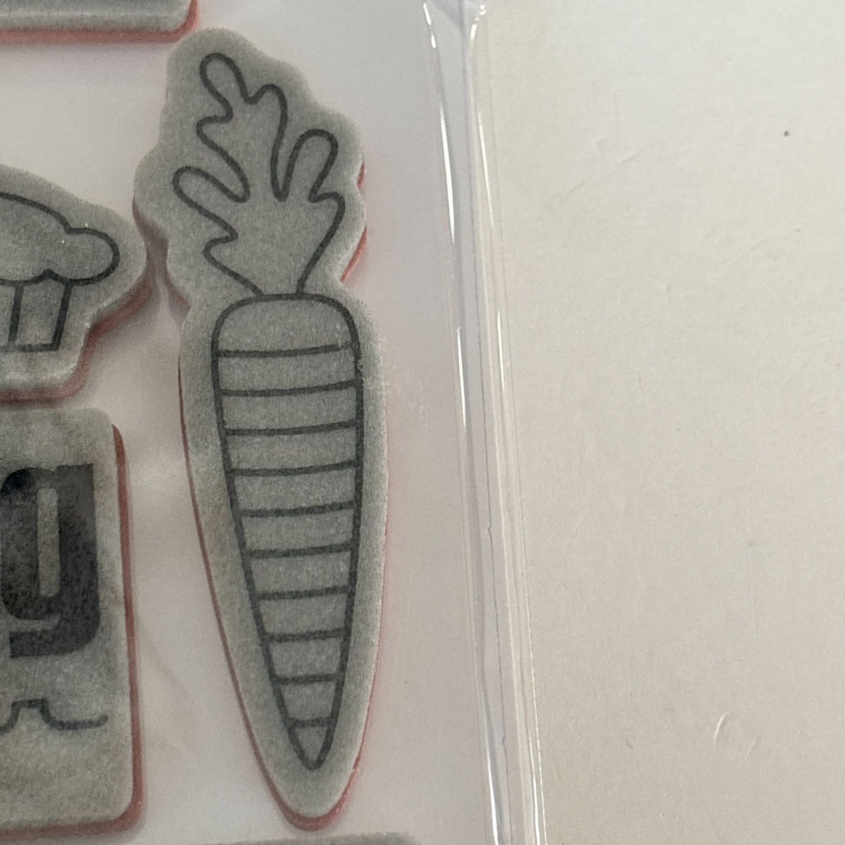 TPC Studio Rubber Cling Stamps Set Lets Eat Baking Food Kitchen Baker Gift Idea